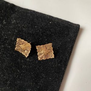 Gold Filagree Earrings